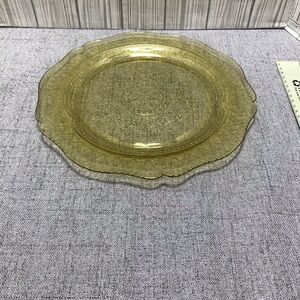 Vintage Federal Glass Yellow glass plate
